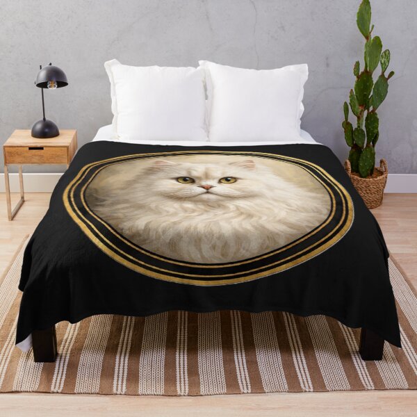 Item preview, Regal Persian Majesty – Realistic Cat Circle Art designed and sold by TheJoyfulPen.