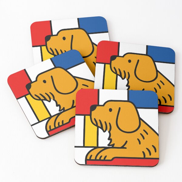 Item preview, Composition with Red, Blue & Otterhound designed and sold by OHCA Store.