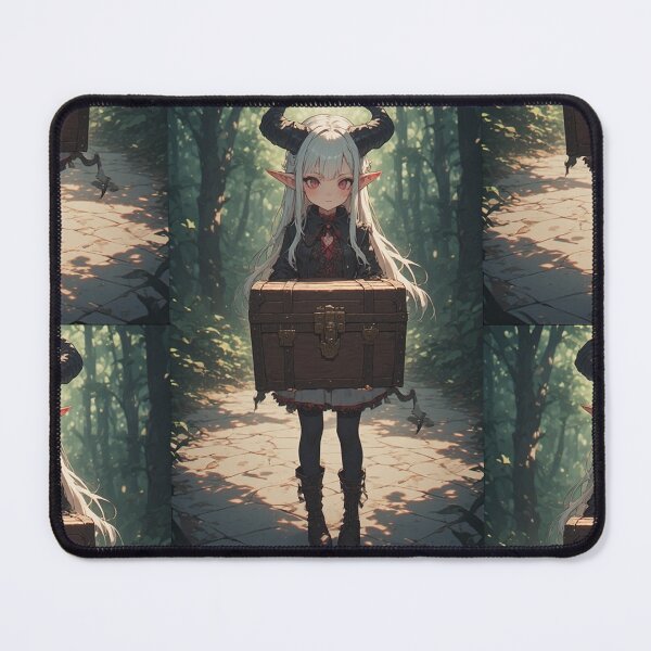 Item preview, Gothic girl holding a chest designed and sold by ArtsJulian.