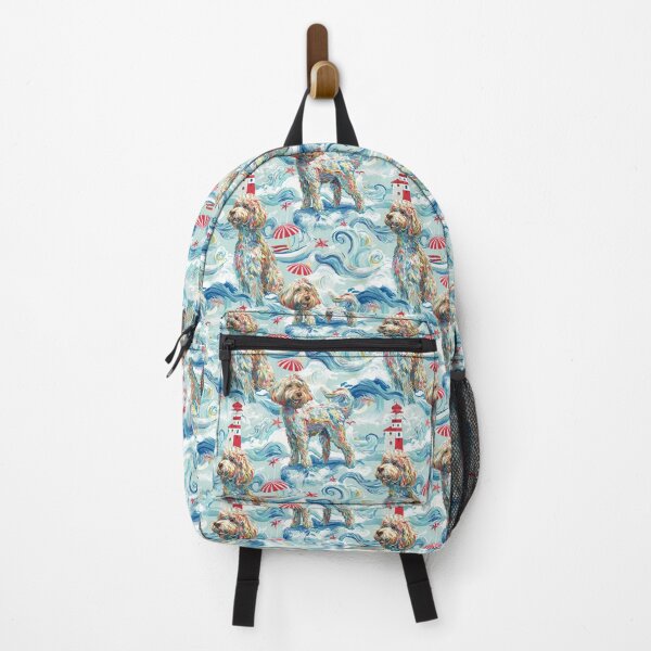 Item preview, Nautical Beach Toile de Jouy - Goldendoodle designed and sold by AstrologyOven.