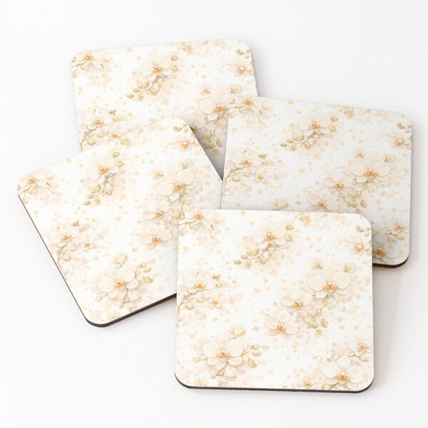 Item preview, Soft Ivory and White Orchids Pattern designed and sold by aylastyle.