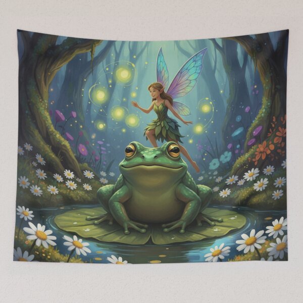 Item preview, Fairy frog and fireflies designed and sold by Fairy's and Dragons .