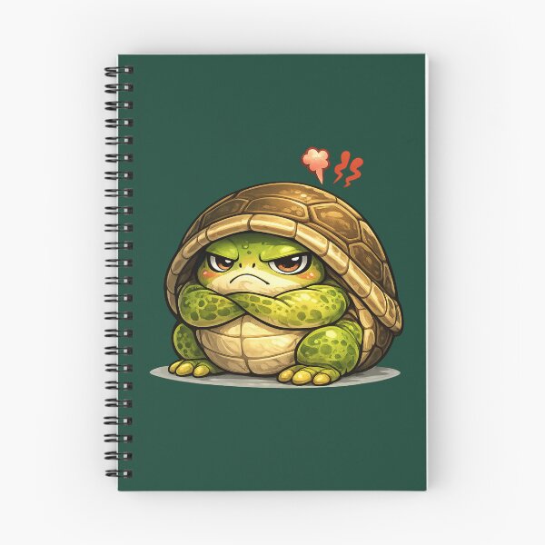 Item preview, Grumpy Turtle in a Shell – Cute Angry Reptile Character  designed and sold by Ivy-Triggs.