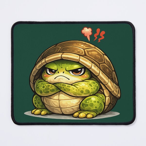 Item preview, Grumpy Turtle in a Shell – Cute Angry Reptile Character  designed and sold by Ivy-Triggs.