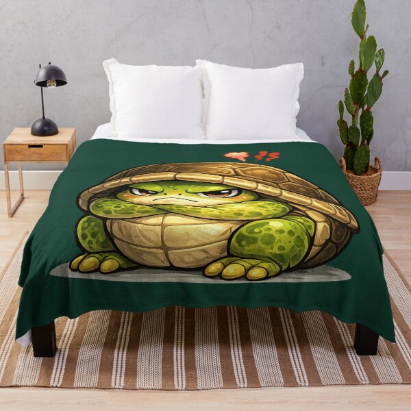 Item preview, Grumpy Turtle in a Shell – Cute Angry Reptile Character  designed and sold by Ivy-Triggs.