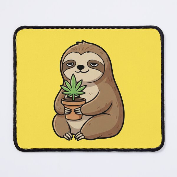 Item preview, Slow and High - Chill Sloth with Potted Plant designed and sold by TSE DESIGN.