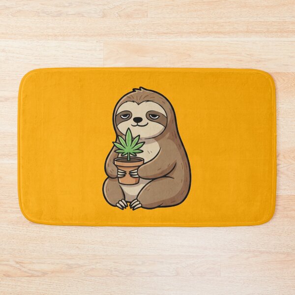 Item preview, Slow and High - Chill Sloth with Potted Plant designed and sold by TSE DESIGN.