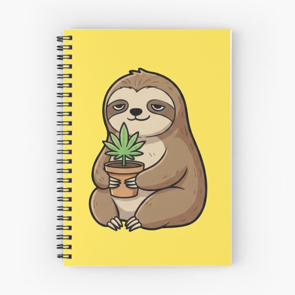 Item preview, Slow and High - Chill Sloth with Potted Plant designed and sold by TSE DESIGN.