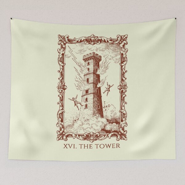 Item preview, The Tower - Tarot Card designed and sold by AestheticsTime.