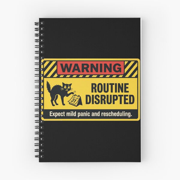 Item preview, Warning Routine Disrupted Black Cat designed and sold by Visual Dept..