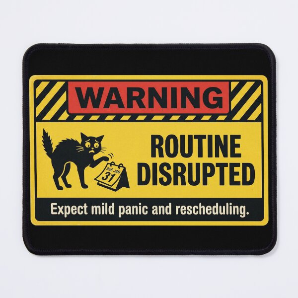 Item preview, Warning Routine Disrupted Black Cat designed and sold by Visual Dept..