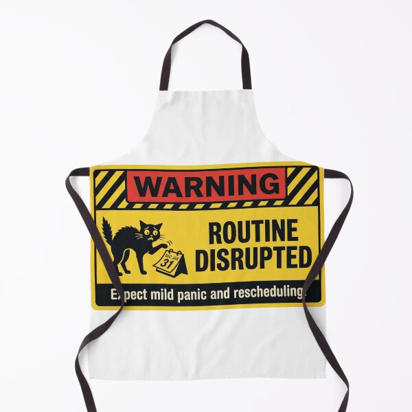 Item preview, Warning Routine Disrupted Black Cat designed and sold by Visual Dept..