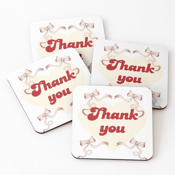Item preview, Thank You Heart with Vintage Ribbon Bows Design designed and sold by Elly for Design (Power of Creation).
