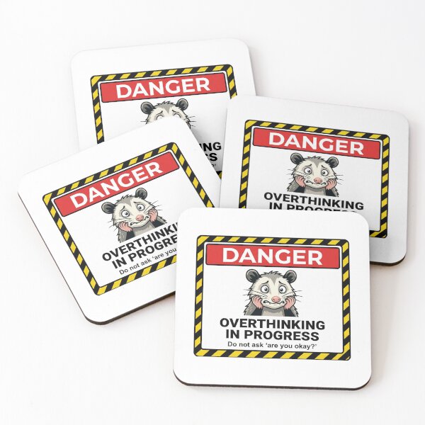 Item preview, Danger Overthinking In Progress Opossum designed and sold by Visual Dept..