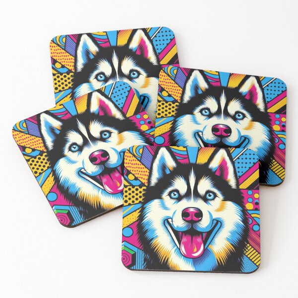 Item preview, Pop Art Husky – Vibrant Dog Design designed and sold by Dogandesighn.
