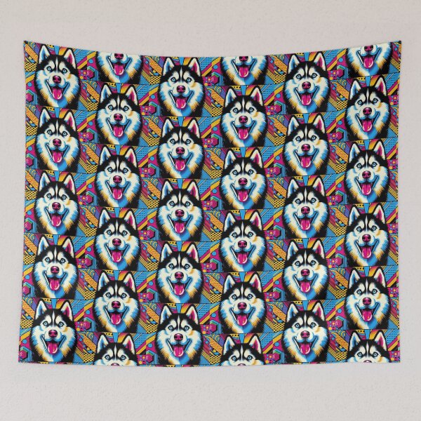 Item preview, Pop Art Husky – Vibrant Dog Design designed and sold by Dogandesighn.