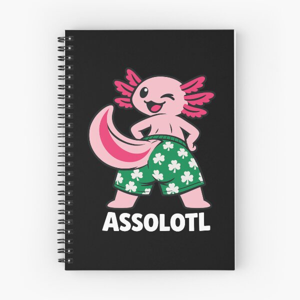 Item preview, Axolotl Winking — Retro Clover Shorts and Cheeky Mascot Design designed and sold by NaturEdeN.