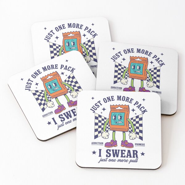 Item preview, Just One More Pack I Swear Trading Card Addiction designed and sold by LuminOrb.