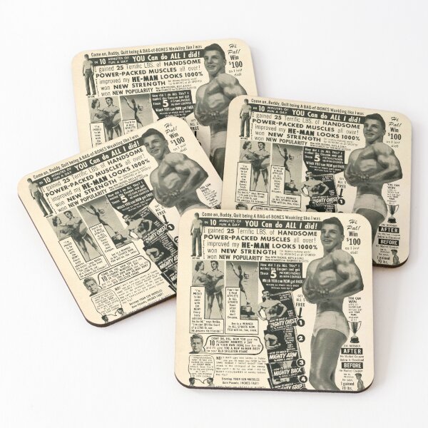 Item preview, Vintage Muscle Ad (1949) - Mid Century Retro Propaganda Design designed and sold by Weird Visions.
