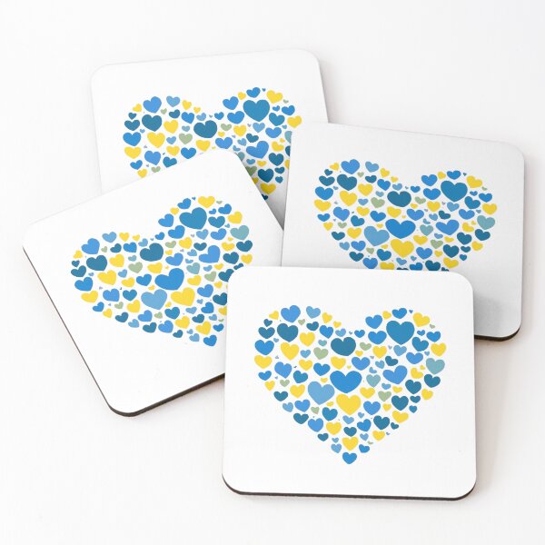 Item preview, Blue and Yellow Hearts designed and sold by LewpyG.