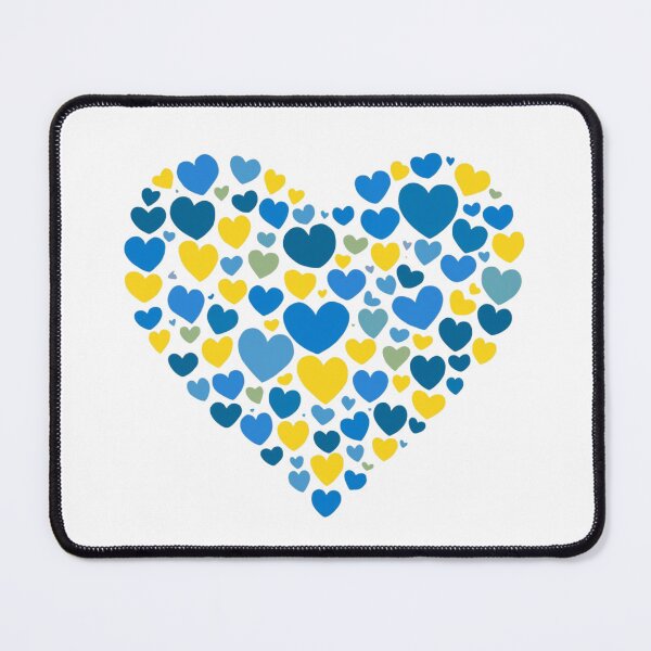 Item preview, Blue and Yellow Hearts designed and sold by LewpyG.
