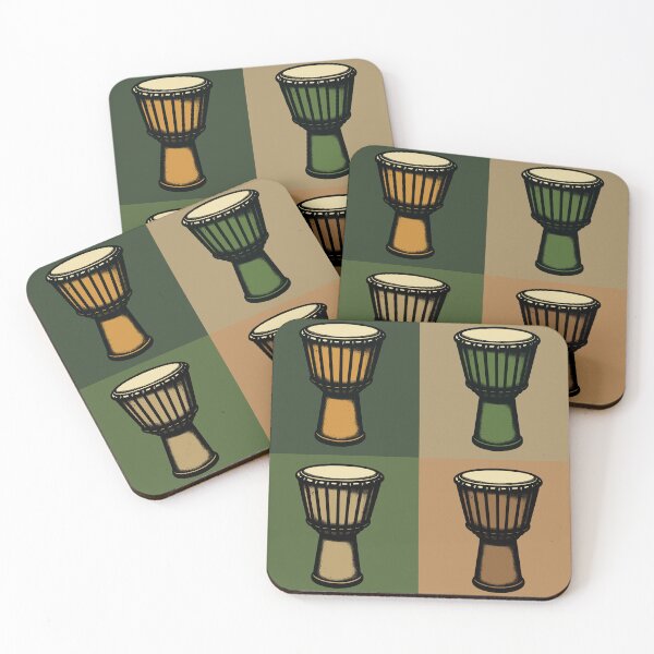 Item preview, African Djembe Drums Pop Art Quartet designed and sold by MammothArt.