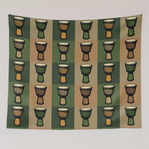 Item preview, African Djembe Drums Pop Art Quartet designed and sold by MammothArt.