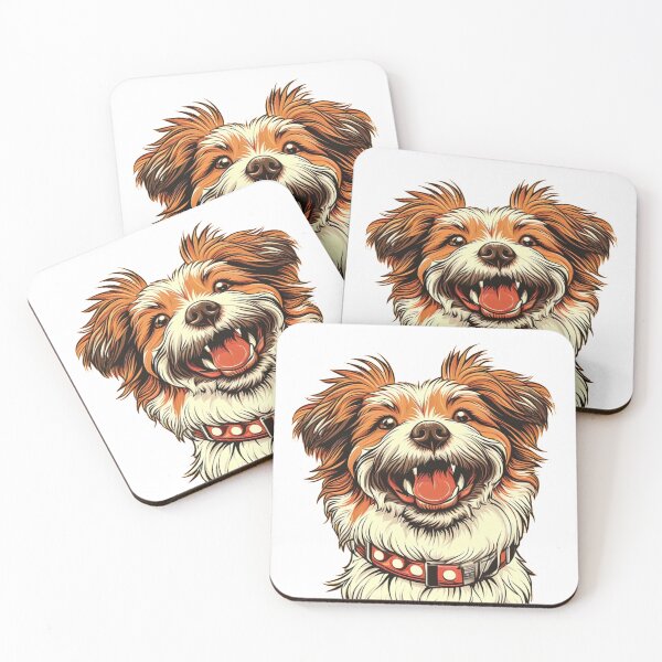 Item preview, Happy Scruffy Dog - Vibrant Pop Art Portrait designed and sold by Cindralith.