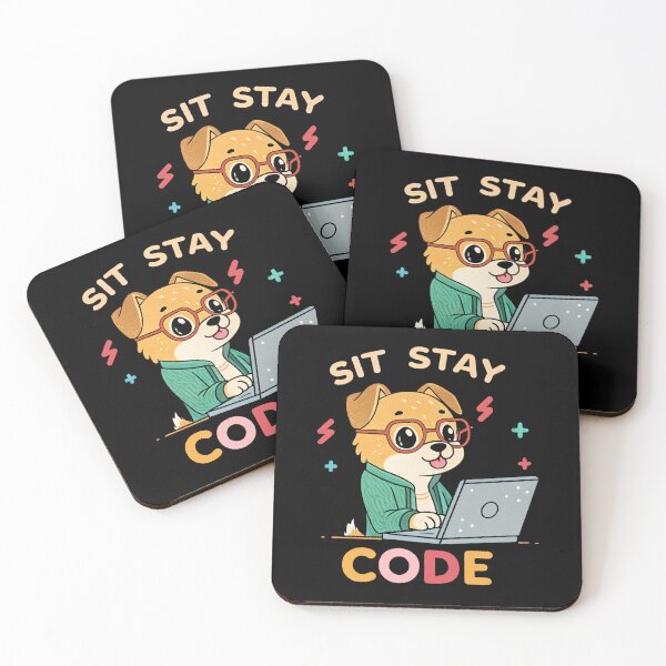 Item preview, Sit Stay Code – Cute Dog Programmer designed and sold by the science zoo.