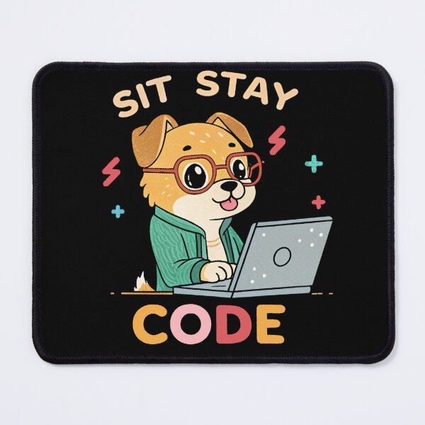 Item preview, Sit Stay Code – Cute Dog Programmer designed and sold by the science zoo.