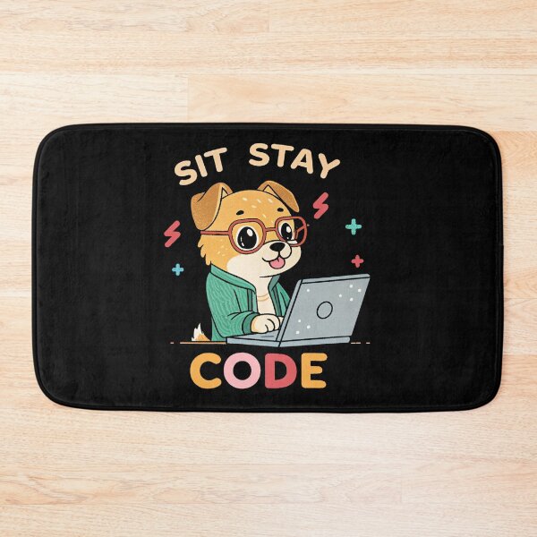 Item preview, Sit Stay Code – Cute Dog Programmer designed and sold by the science zoo.