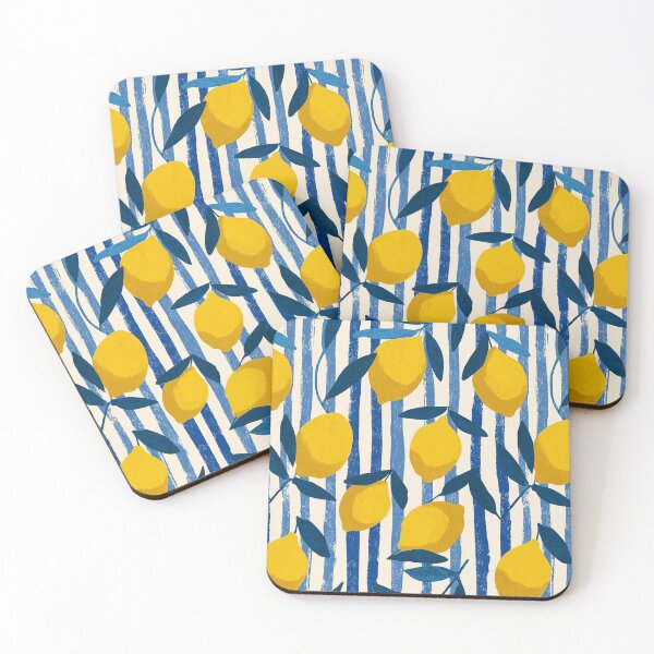 Item preview, Lemon Stripe Pattern — Mediterranean Coastal Summer Print designed and sold by HotFluff.