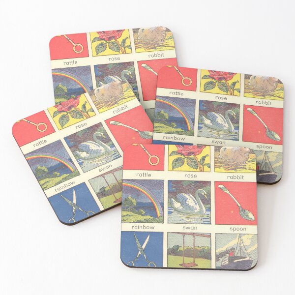 Item preview, Rattle Rose Rabbit Rainbow Swan Spoon Scissors Swing Ship designed and sold by Plastic Memory Archive.