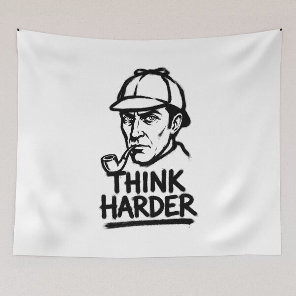 Item preview, Sherlock Holmes Think Harder Detective Graffiti designed and sold by Fenay Designs.