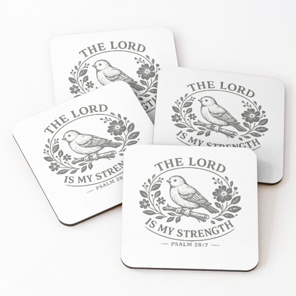 Item preview, The Lord Is My Strength Psalm 28:7 Christian Bird Illustration Faith Scripture Design designed and sold by AmazingViews.