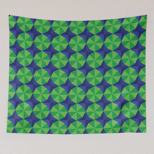 Item preview, Green Blue Geometric Circular Pattern designed and sold by Arturo Daniel Garcia Palomo.