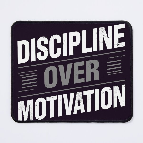 Item preview, Discipline Over Motivation | Bold Italic High-Impact Fitness Graphic designed and sold by PACS0011.