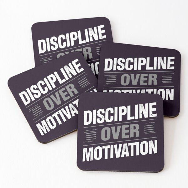 Item preview, Discipline Over Motivation | Bold Italic High-Impact Fitness Graphic designed and sold by PACS0011.