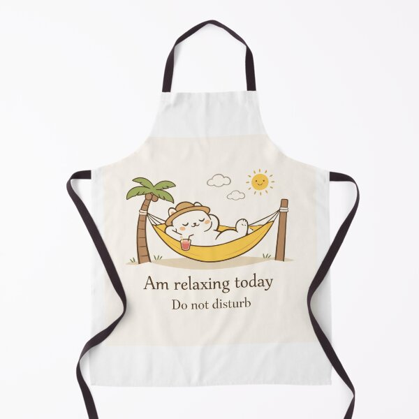 Item preview, Am Relaxing Today – Cute Minimalist Cat Cartoon with “Do Not Disturb” Quote | Chill Self-Care Aesthetic Design designed and sold by Fabrifrank.