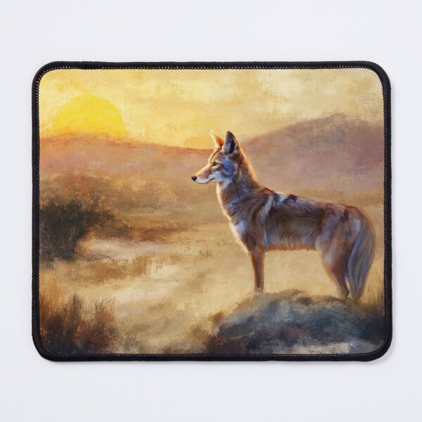 Item preview, Evening Watcher, a coyote in the Sonoran Desert designed and sold by Rowena Cherry Art.