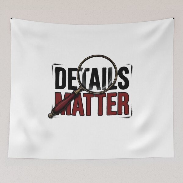 Item preview, Details Matter Sherlock Holmes Magnifying Glass Typography designed and sold by Fenay Designs.