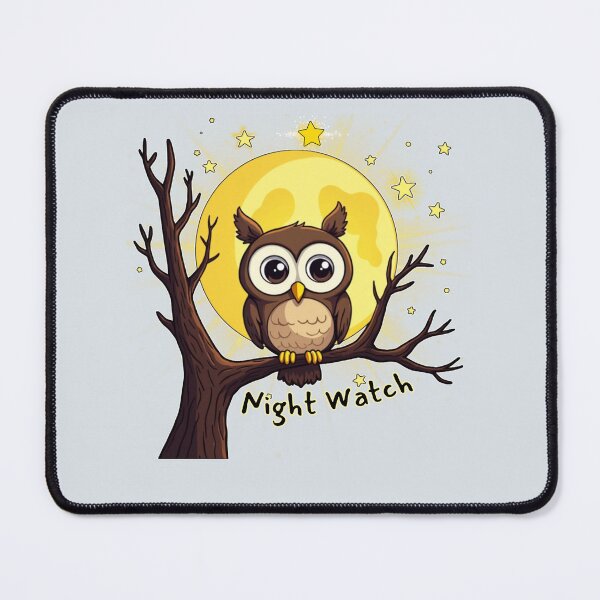 Item preview, Night Watch: Golden Glow - Moon Owl designed and sold by PriyaMagic.