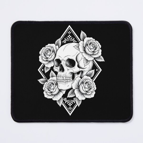 Item preview, Gothic Skull and Roses Illustration designed and sold by RockToneShop.