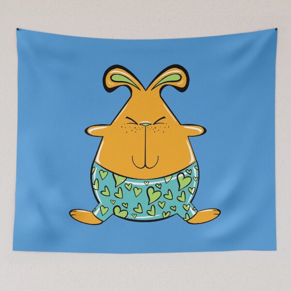 Item preview, Benny Bunny with blue background  designed and sold by missmann.