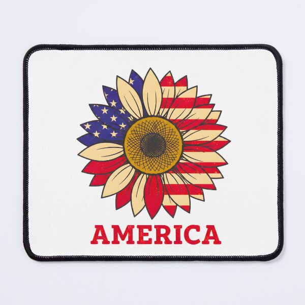 Item preview, American Flag Sunflower Patriotic Distressed Digital Illustration designed and sold by flidesign .