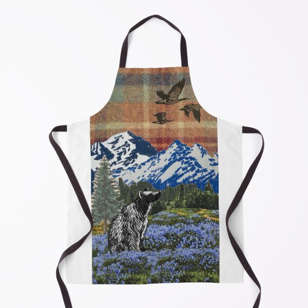 Item preview, Patchwork Landscape with Bear and Birds designed and sold by serenddy.
