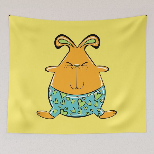 Item preview, Benny Bunny with yellow background  designed and sold by missmann.