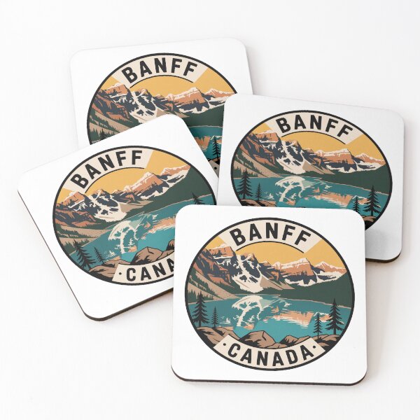 Item preview, Banff National Park Vintage Travel Badge - Moraine Lake Canada Retro Emblem designed and sold by pod24.