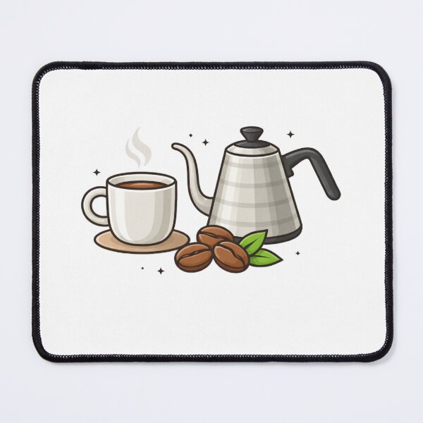 Item preview, Minimal Coffee Brewing Icon Set Clean Vector Coffee Symbols Cup Kettle Beans Balanced Composition for Stickers and Apparel designed and sold by OnPointOutfits.