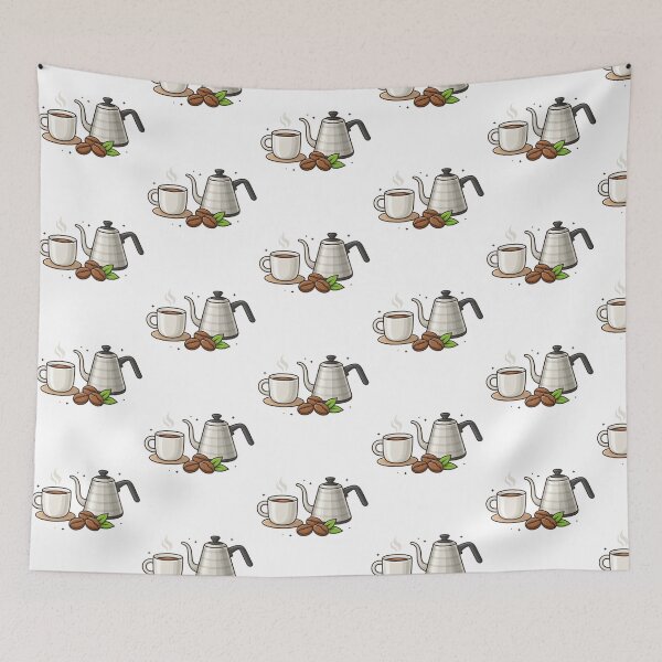 Item preview, Minimal Coffee Brewing Icon Set Clean Vector Coffee Symbols Cup Kettle Beans Balanced Composition for Stickers and Apparel designed and sold by OnPointOutfits.